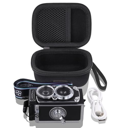 Image of Camera Case for CHUZHAO Vintage Mini Digital Camera,Compatible with Portable TLR Style Retro Compact Small Pocket Autofocus Camera(Black Case)