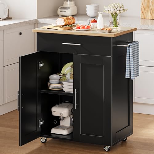 OtterOasis Kitchen Island Cart with Storage, Small Kitchen Island on