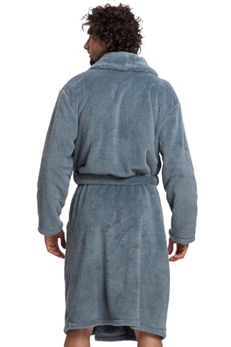 Mad Dog Mens Fleece Sherpa Robe for Men - Fluffy Bathrobe, Lightweight, Full Length Winter Robe, House Coat2