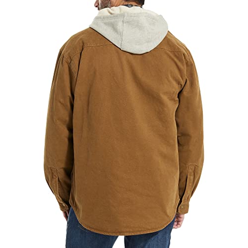 WOLVERINE Men's Overman Fleece Lined Cotton Duck Canvas Hooded Shirt Jacket4