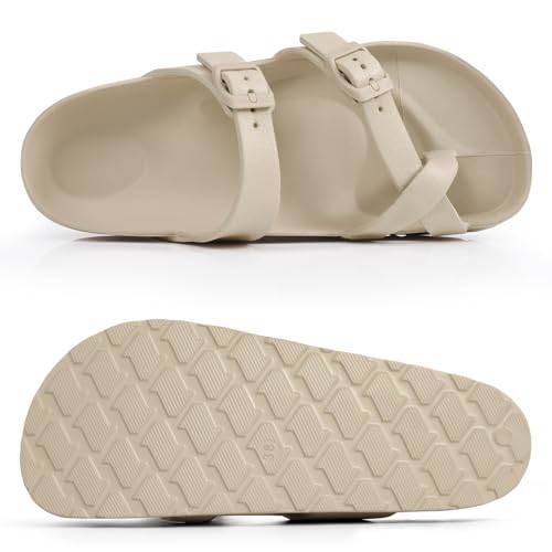 Image of Goosecret Women's Platform Sandals with Arch Support Comfortable Foam Slides Summer Beach Sandals with Adjustable Buckle