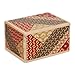 Bits and Pieces - Detailed Mosaic Secret Puzzle Box - 7 Step Solution - Wooden Money Box Brainteaser - Secret Compartment Brain Game