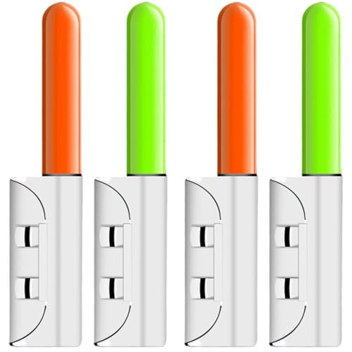 Luces de punta Jorzer clip de luz de pesca de plástico impermeable 4PCS 6