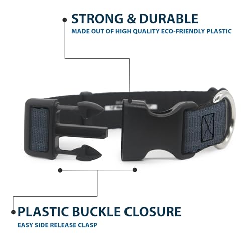 Cuello de clip de plástico negro Buckle Down para panel talla S 5