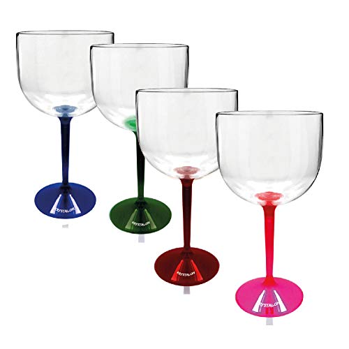 Kit 4 Taças Gin Bicolor Coloridas - 4 Cores - Acrílico Ps