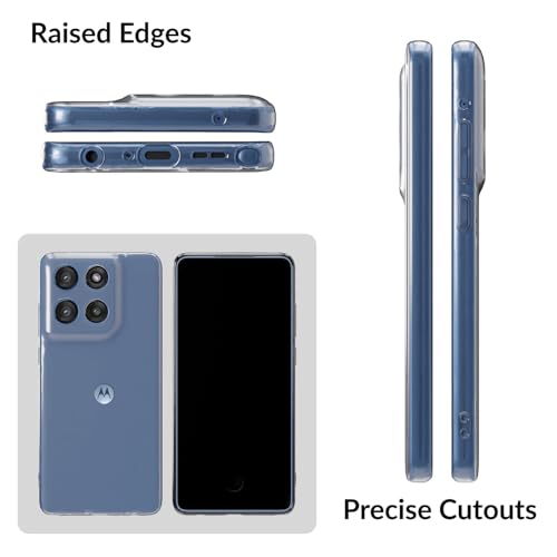 Image of SPRIG Compatible with Moto Edge 60 Stylus Premium FlexCrystal Back Cover Drop Tested Shock Proof Mobile Case for Men, Women, Boys and Girls with Camera Protection (Transparent)