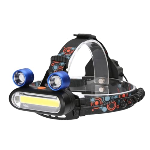 Linterna frontal LED recargable potente de plástico para camping
