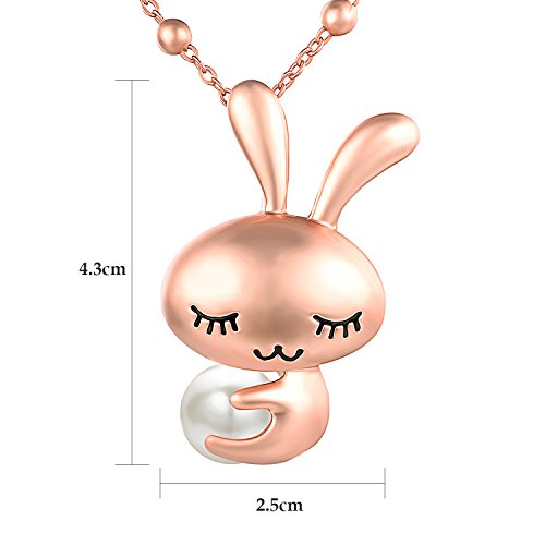 Yoursfs Placcato in Oro Rosa 18k & Perla d'Acqua