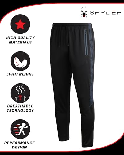 Spyder Mens Sweatpants with Pockets - Athletic Performance Tech Joggers for Men, Terry Workout Pants for Gym, Running, Hiking2
