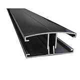 Profil et capot laqués vissables de jonction couverture polycarbonate 10/16/32 mm Gris anthracite RAL 7016, ep.16/32 mm, L.4 m