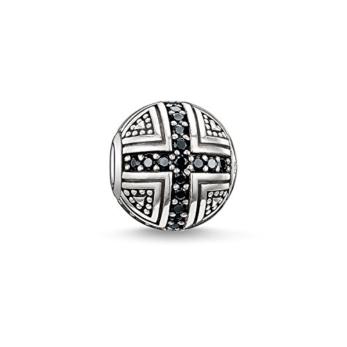 Preisvergleich Produktbild Thomas Sabo Damen Herren-Bead Held Karma Beads 925 Sterling Silber geschwärzt Zirkonia schwarz K0030-051-11