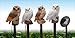 Outdoor Decorative Solar Garden Owls - Set of 4