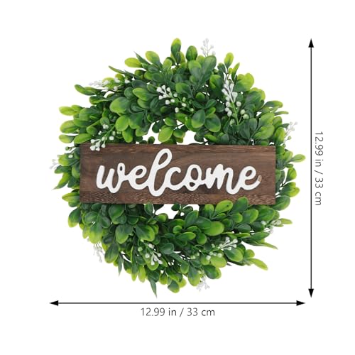 Guirnalda artificial de plantas con base de madera lavable para colgar en pared 3