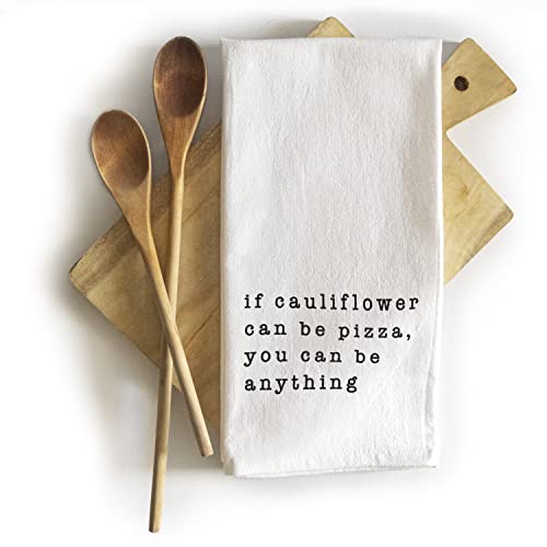 If Cauliflower Can Be Pizza Funny Kitchen Towel With Saying 18X24 Inch, Kitchen Funny Dish Towel, Funny Saying Kitchen Towel Funny Dish Towel Saying, Funny Tea Towel Funny Hand Towel Funny Towel #TOP6