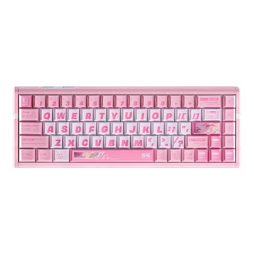 Image of ATK RS6 Ultra+ 65% Wired Mechanical Gaming Keyboard, Aluminum Magnetic Switch, 8K Polling Rate, 0.08ms Ultra-Low Latency, 5-Layer Acoustic Padding, RGB Backlit, for PC Mac - Rosy Fairy