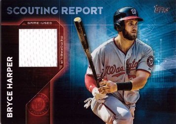 2016 Topps Scouting Report Relics Bryce Harper Jersey Card
