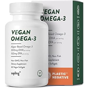 Vegan Omega 3 Supplement – Plant Based DHA & EPA Fatty Acids – Carrageenan Free, Alternative to Fish Oil, Supports Heart…