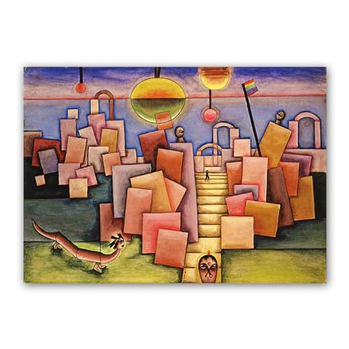 NHLDZYH Réplicas de cuadros famosos - Estilo Surrealista Póster artístico para pared - Impresión Cuadros Abstracto sobre Lienzo - (Rocas Lagui) 50x70cm Sólo lienzo