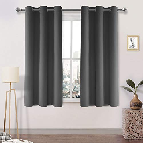 Image of DWCN Blackout Curtains for Bedroom Living Room 38 x 54 Inch Long Dark Grey