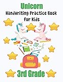Unicorn Handwriting Practice Book For Kids 3rd Grade: handwriting practice for kindergarten, handwriting practice books for kids 3rd grade - Image 1