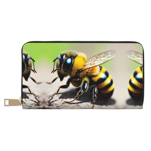 Monedero de mano de abeja largo para organizar llaves y smartphones