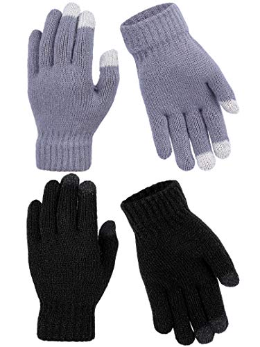 Cooraby 2 Pairs Kids Gloves Touchscreen Gloves Winter Stretch Knitted Gloves Magic Gloves for Boys and Girls Cooraby 2 Pairs Kids Gloves Touchscreen Gloves Winter Stretch Knitted Gloves Magic Gloves for Boys and Girls