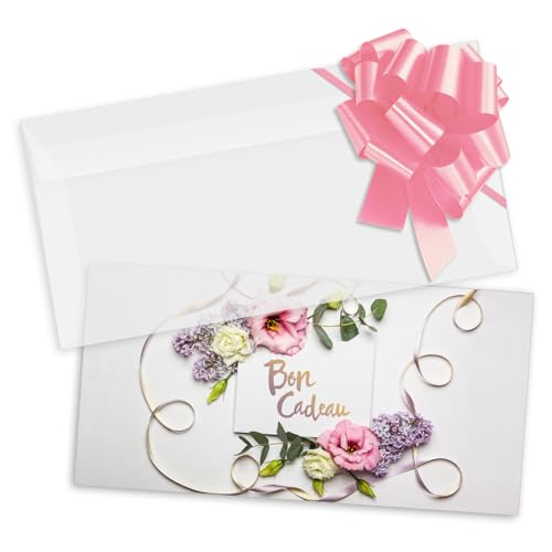 Bons cadeaux pour magasins de mode POS BON avec enveloppes pour éviter les erreurs de taille