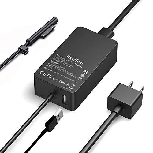 Rayhom Surface Pro Charger 36W- Power Supply Adapter for Microsoft Surface Pro X Pro 7 Pro 6 Pro 5(2017) Pro 4 Pro 3 Surface Laptop 1/2/3 Microsoft Surface Book Surface Go Laptop Tablet