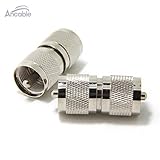 conector electrico plug hembra El paquete incluye 2pcs ancable 2-Pack UHF macho a conector PL-259 macho adaptador RF Coaxial para antena CB Ham Radio de dos vías