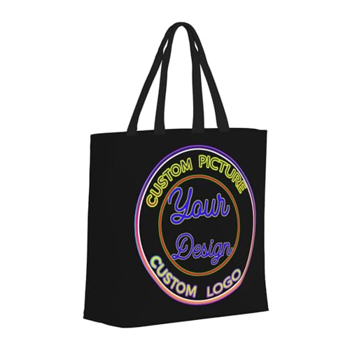 Custom Tote Bags Teacher Personalized Capacity Shoulder Bag Beach Bag For Women Men Design Your Own Image Logo Text Business3