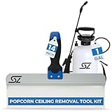 Popcorn Ceiling Removal Tool Kit - 14in Scraper and 1 Gallon Sprayer Designed for Popcorn Removal, for Home Improvement with Backpack Sprayer and Putty Knife, Pump Sprayer to Spray Ceiling