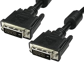 DVI Cable (DVI-D, 24+1, M to M) for PC Monitor, CRT displays, TVs - UKDVI2M Gold, 2 Metres