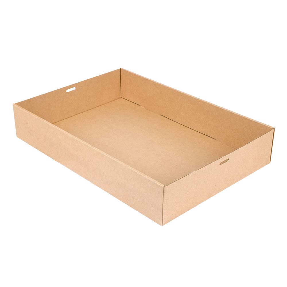 García de Pou 50 unidades - Cajas Catering Xl 375 G M2 45X31X8 Cm Natural Kraft