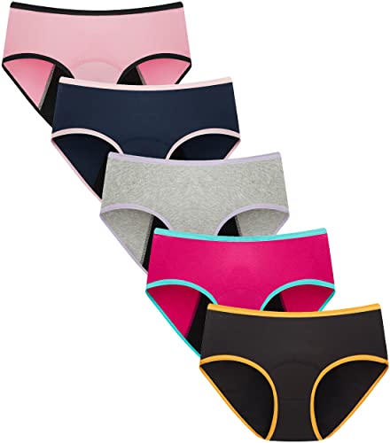 Teen Girls Period Underwear Soft Cotton Panties For Juniors 8-18 Years