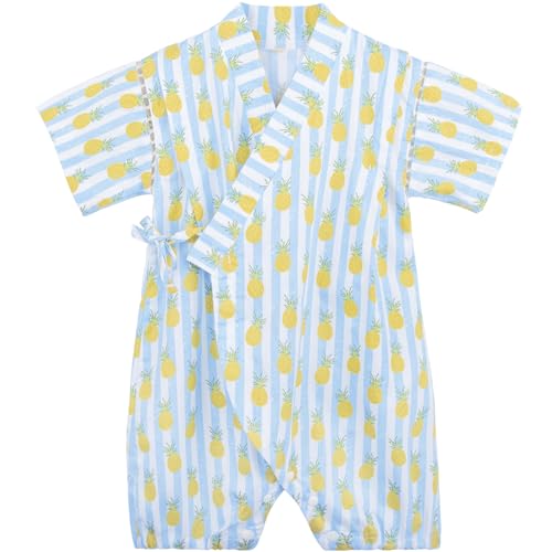 Image of Baby Japanese Kimono Robe Cotton Infant Comfy Loose Romper
