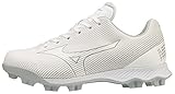 Mizuno Wave Finch Lightrevo Jr Softball Shoe, White, 3.5