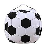 WEKAMOS Sitzsack Aufbewahrung Fußball Stofftier Organizer Atmungsaktives Polyester Bequemer Bean...