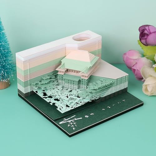 Bloc-Notes 3D Kiyomizu Temple 150 feuilles de papier vert en taille L
