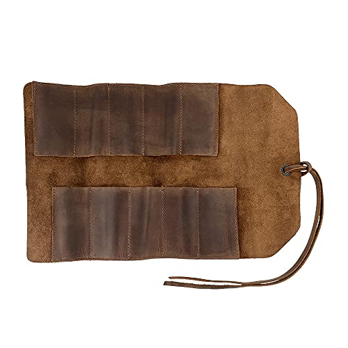 Black Friday Sale 2022 Hide & Drink, Rustic Leather Small Tool Roll Up Bag (10 Slots), Portable Carry On Pouch, Workshop Storage, Woodworking Tools Organizer, Vintage, Handmade - (Bourbon Brown) 🛒 Crazy Deals Hide & Drink, Rustic Leather Small Tool Roll Up Bag (10 Slots), Portable Carry On Pouch, Workshop Storage, Woodworking Tools Organizer, Vintage, Handmade - (Bourbon Brown)