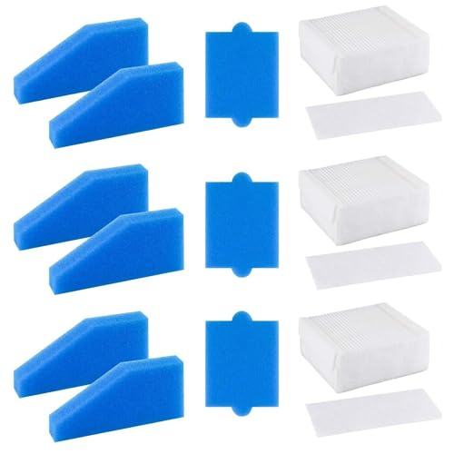 3 Stück Filter Set komplett 5-teilig geeignet für Thomas Staubsauger der Baureihe Aqua+,Alternative für Thomas Filterset 99 (Teile-Nr. 787241), Ersatzteil enthält 5 Filter (3 Stück)