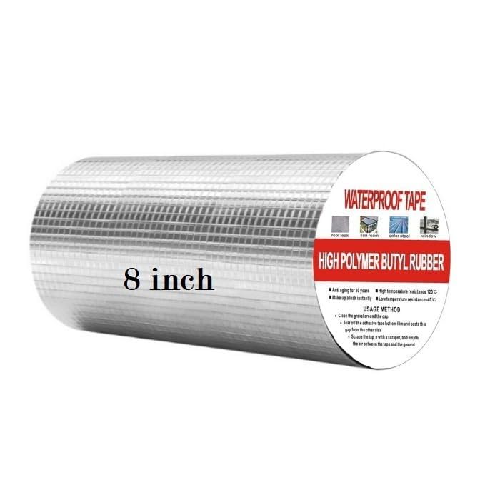 Waterproof High Polymer Tape for Roof, Window, 8 Inch -5 Meter | Anti-Ageing 30 Years, Instant Leak Repair, 120°C Heat Resistant, Sun Room & Steel Use, Strong Adhesive Bond-image-13
