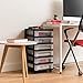 IRIS Medium 6-Drawer Cart with Organizer Top, 1 Pack, Black