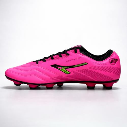 Image of Anza Semi Ankle Support Football Boot, Pink, Lightweight and Durable Material,Soccer Shoe, Football Stud