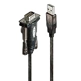 LINDY - Convertisseur Série USB RS232 Lite avec Câble Adaptateur de 1.5 m, chipset prolifique pour Appareils Industriels et équipé d'un Port Série. Compatible avec Windows, Mac, Linux