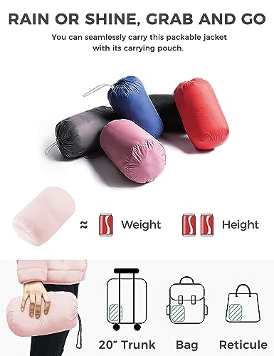 Wantdo Women's Packable Down Jacket Lightweight Puffer Jacket Hooded Winter Coat4