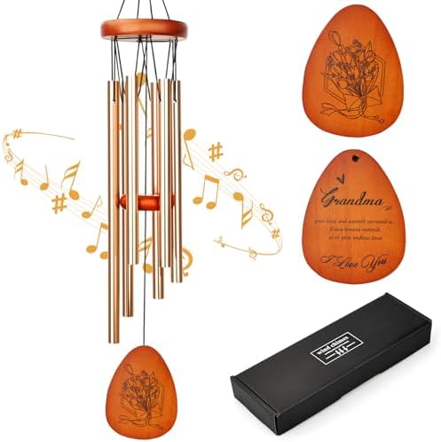 Gifts for Grandma, Grandma Wind Chimes for Outside, Nana Birthday Gift from Granddaughter Grandson, Love Reminder Gifts for Thanksgiving Christmas for Outdoor, Garden, Courtyard, Patio Decoration