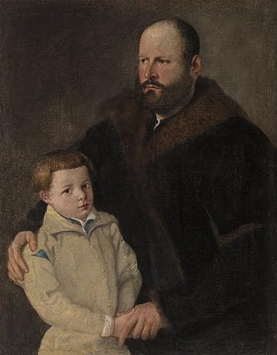 Poster Tiziano Vecelli Homme et garçon | Toile murale pour grand cadre