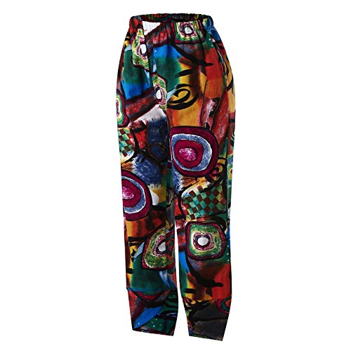 Womens Capri Pants Palazzo Lounge Pants Wide Leg Printed Cropped Bottoms Baggy Trousers Sweatpants with Pockets3