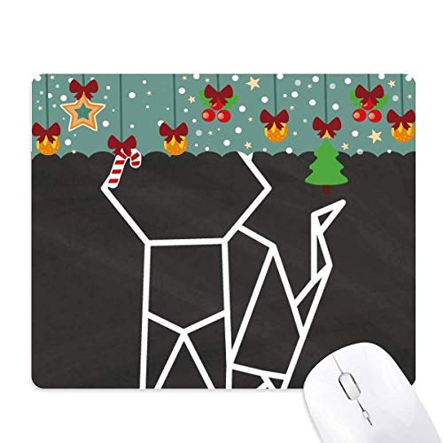 Tapis de souris abstrait chat origami en caoutchouc antidérapant pour bureau