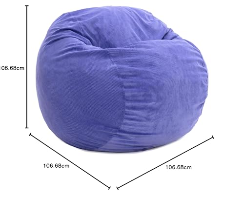 Image of CordaRoy's Corduroy Bean Bag-Convertible Bean Bag Chair&Bed-Machine-Washable Corduroy Fabric Cover-for Basement,Living Room,Game Room,Dorm&More - Full Size - Very Peri Purple | Made in The USA